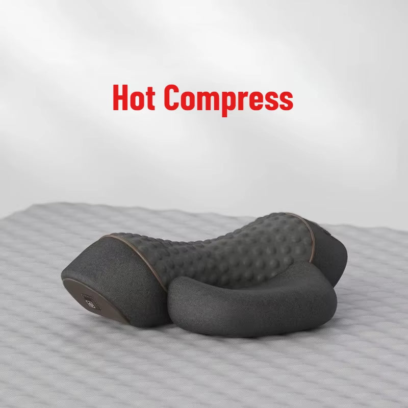 Electric Massager Cervical Pillow Hot Compress Vibration Massage Neck Traction Relax Sleeping Memory Foam Pillow Spine Support