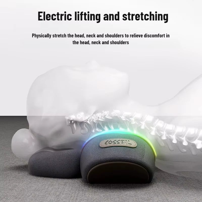 Electric Massager Cervical Pillow Hot Compress Vibration Massage Neck Traction Relax Sleeping Memory Foam Pillow Spine Support